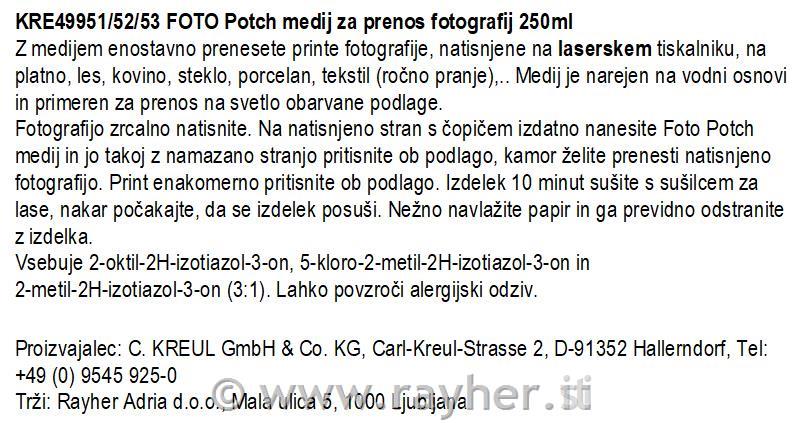 Foto Transfer Potch vernice colla 250ml