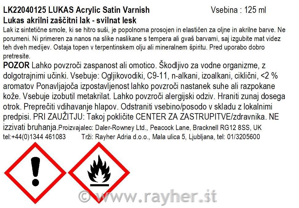 LUKAS CRYL VARNISH (SATIN)125 ml