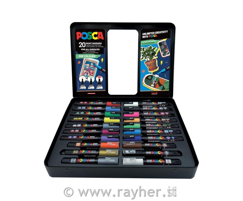 Uni POSCA pennarelli set 20 Pop