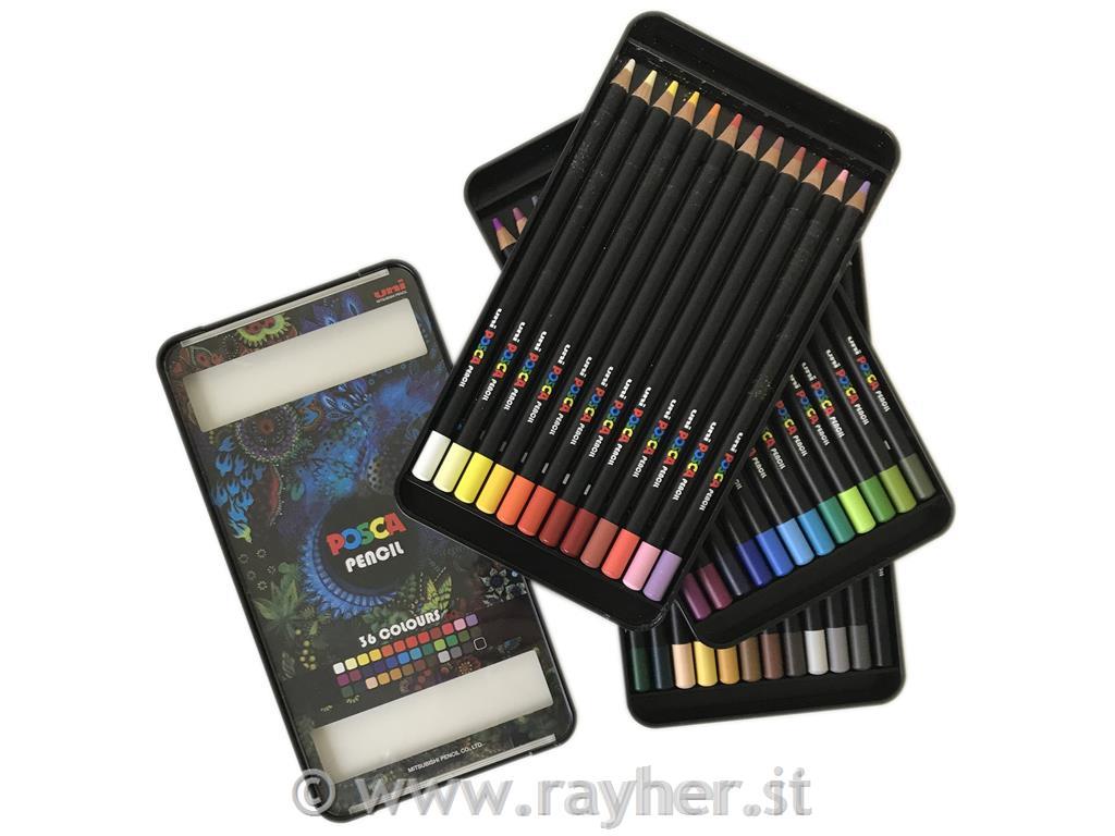 Matite colorate olio Posca set 36