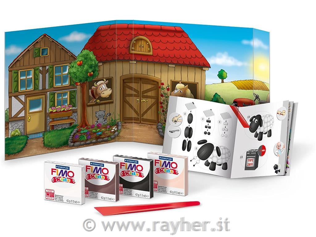 FIMO Kids set fattoria4x42g, bastoncino per modellare