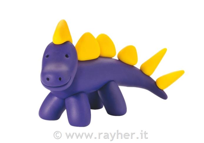 FIMO Kids set dinosauro4x42g, bastoncino per modellare