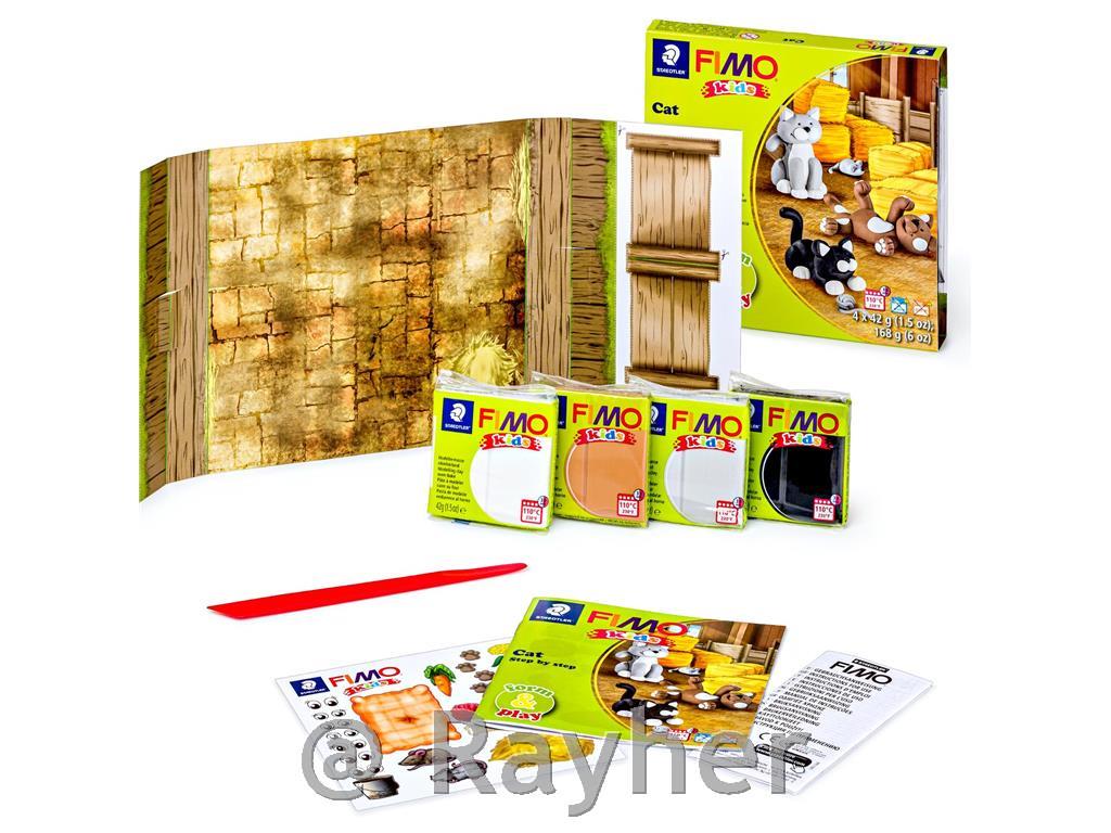 FIMO Kids set Cats4x42g, bastoncino per modellare