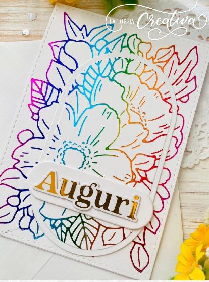 Hot Foil Sfondo con Fiori