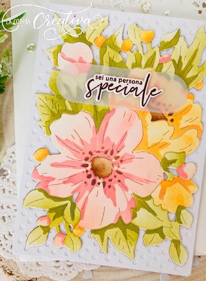 Stencil Sfondo con Fiori