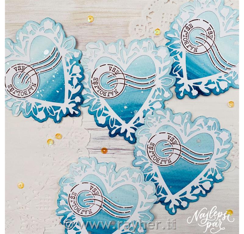 Rezalne šablone Cvetoče srce