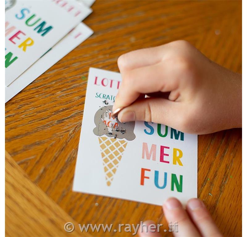 Folija Scratch-Off nalepke srebrne, set 5