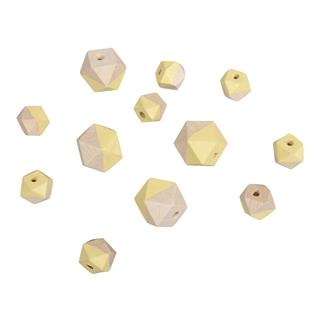Perle legno diamante4pz o2cm, 8pz o1,5cm, bus.blis. 12pzbanana