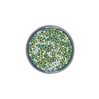 Perline vetro, madrep., 2,6 mm oscat.17gtonalita verde