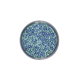 Perline vetro, madrep., 2,6 mm oscat.17gtonalita blu