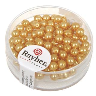 Perle cerate-vetro rinasciment., 4 mm oscatola 85 pzgiallo sole