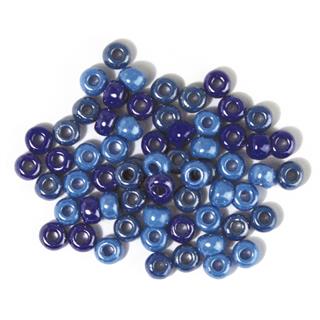 rondella-vetro, opaco, ton.blu-turcheseo 8,7 mm, scatolina 55g
