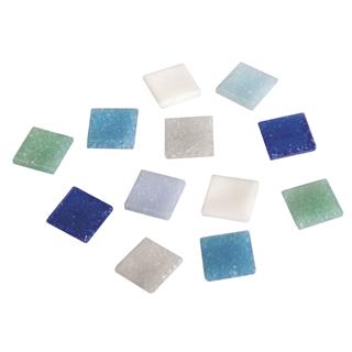 Tessere mosaico, 1 cmsecchio ca. 1300 pz / 1 kgtonalitá blu