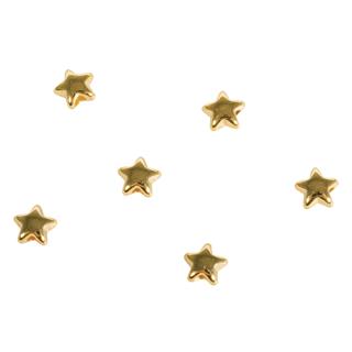 Perla metallo stella, 5mm ooro