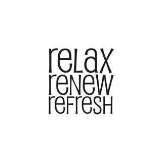 Timbro "relax - renew - refresh"4x4cm