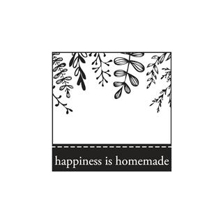Timbro "happiness is homemade"5x5cm