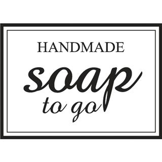 Timbro "Handmade - soap to go"3x4cm