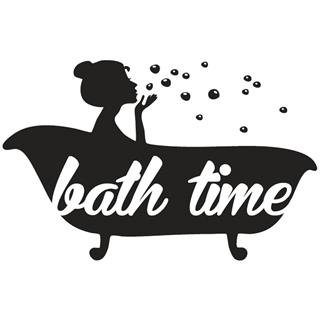 Timbro "bath time"4x6cm