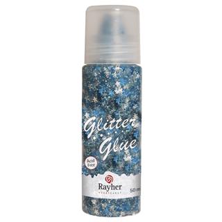 Glitter-Glue stellineflacone 50mlblu/argento