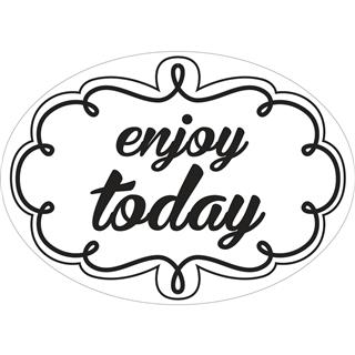 Stampo a timbro "enjoy today"55x40mm, ovale, bus.blis. 1pz