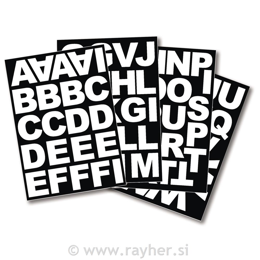 Lettere adesive in stampatello5cm, DIN A4, adesive, bus.blis. 4fogli 