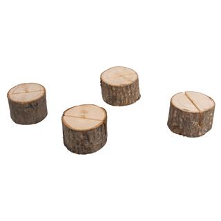 Portacarte tronco legno3-4,5cm, box PVC 4pz