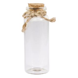Bottiglia vetro c. coperchio sughero, 37,5cm, 50ml