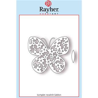 Fustelle Rayher: Farfalla con pizzo6,9x6,1cm, bus.blis. 1pz