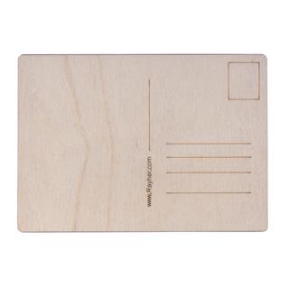 Cartolina postale legno, FSC100%, naturale, 14,8x10,5x0,3cm, bus.blis. 2pz
