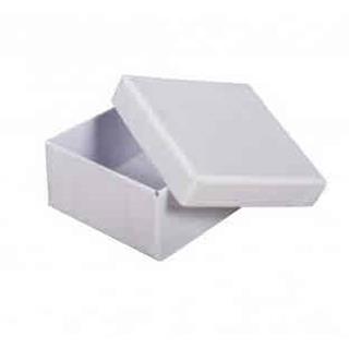 Set scatole cartap., FSC Rec. 100%6x6x3cm, quadrato, bus.blis. 4pzbianco