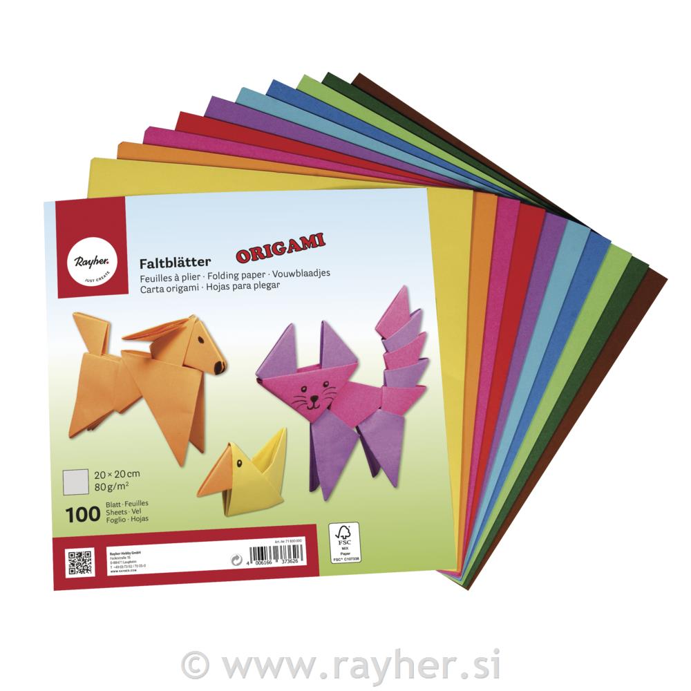 Carta origami, FSC Mix Credit20x20cm, 80g/m2, 100 fogli 
