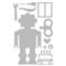 Fustella Sizzix Thinlits, RobotDim.: 0.64cm x 0.64cm - 5.40cm x 10.16cmset 11
