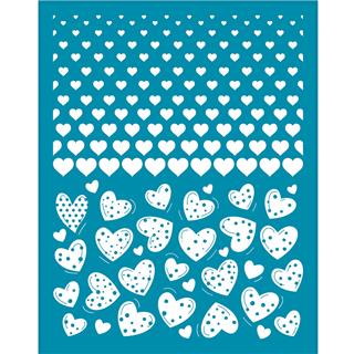 Stencil Silk Screen, Hearts with dots