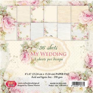 Set di carta, 15x15cm,My Wedding, set24