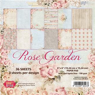 Set di carta, 15x15cm, Rose Garden