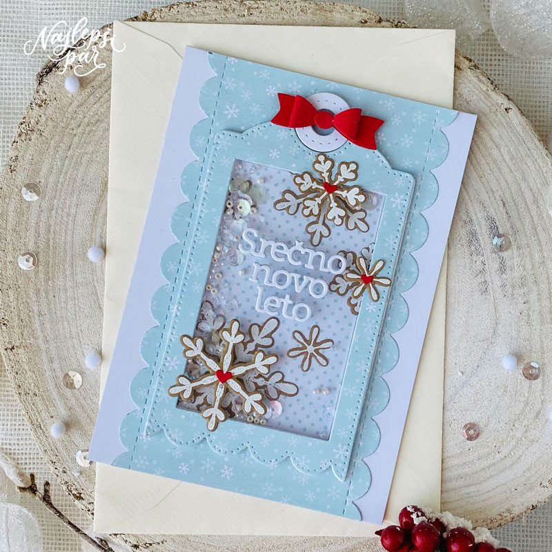 TRESOČKA S 3D SNEŽINKAMI